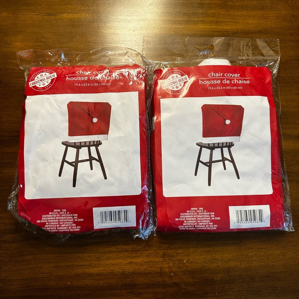 2 Santa Hat Seat Covers